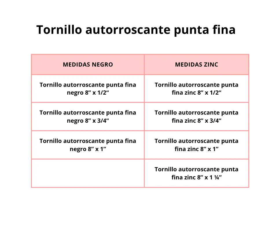 Tornillo autorroscante punta fina - Image 2